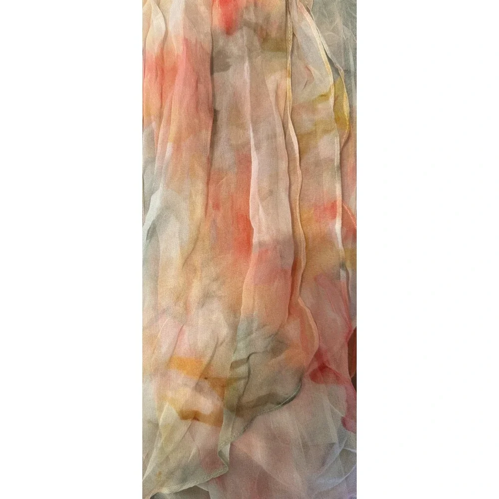 6 Vintages rectanglular scarfs , various colors and widths all over 60